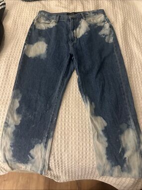 Just Black Bleached Blue Relaxed Jeans